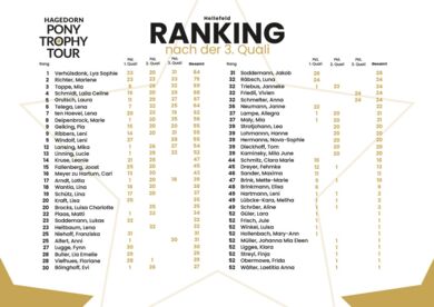 Ranking nach der 3. Quali
